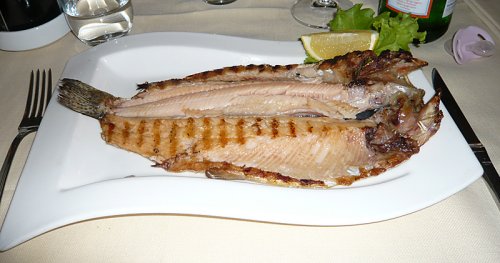 Gegrillte Lachsforelle